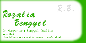 rozalia bengyel business card
